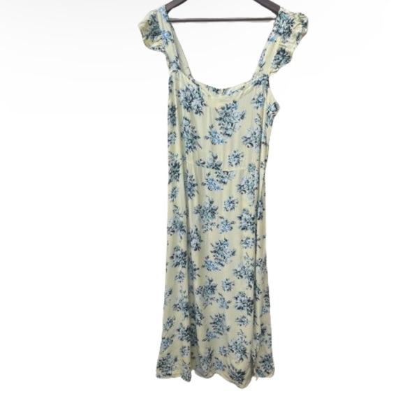 Loft Women’s Plus Floral Ruffle Strap Midi Dress 14 - Picture 2 of 9